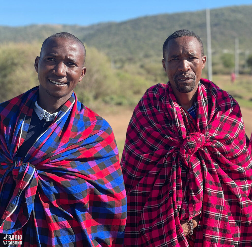 Maasai women wearing the distinctive shuka cloth in Kenya, 2016